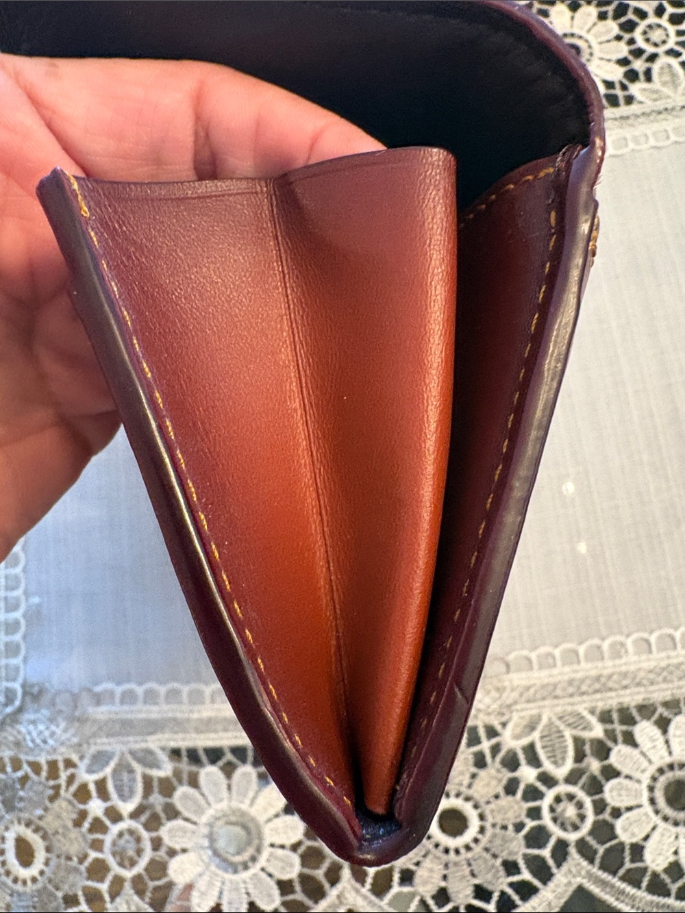 Coach Brown Signature Floral Turnlock Continental Wallet with Gold Hardware - Picture 7 of 11